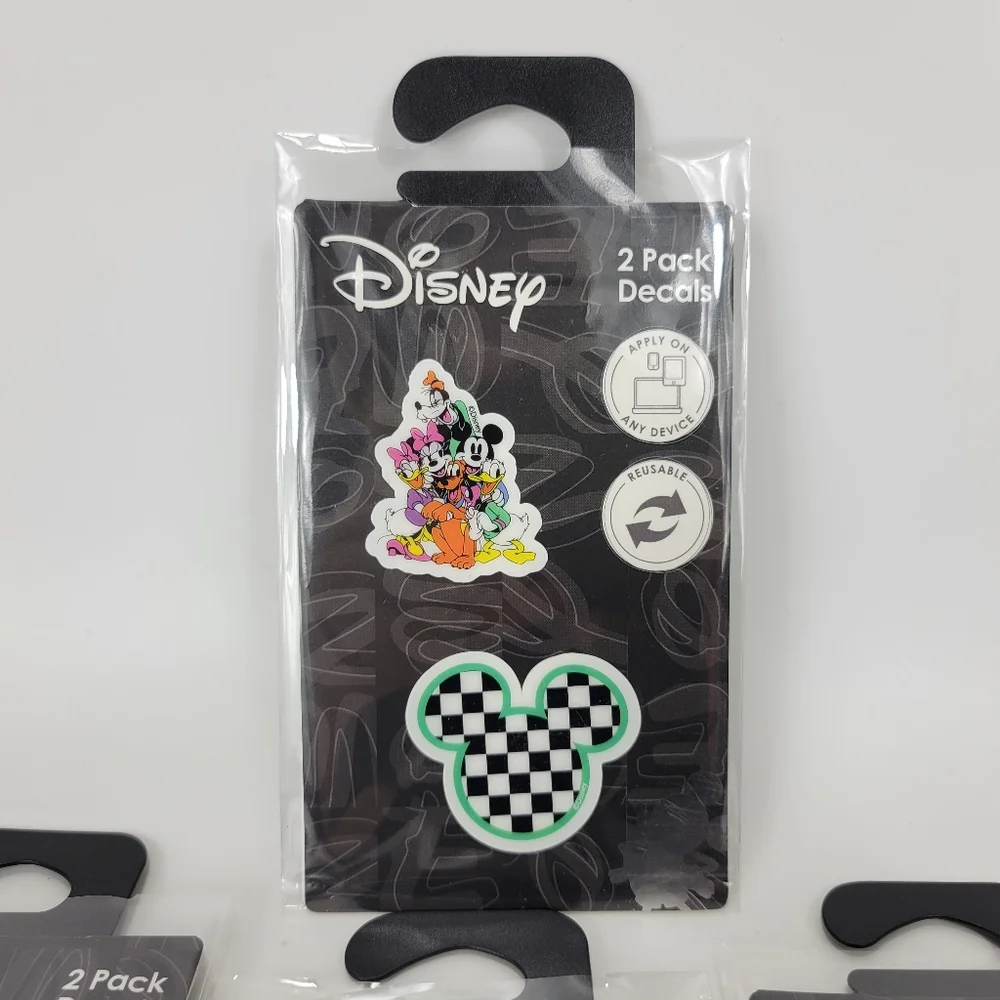 Lot Of 9 Disney Mickey Minnie Mouse And Friends 2-Pack Reusable Adhesive Decals